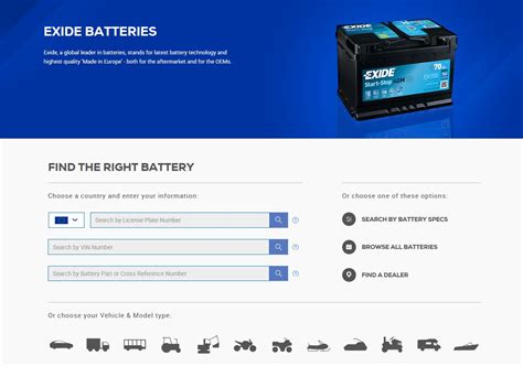 exide battery finder.